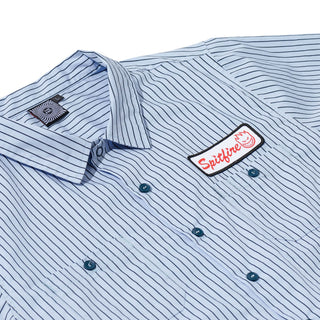 Spitfire Wheels Shirt Chrome Venom Work Shirt Light Blue/Navy