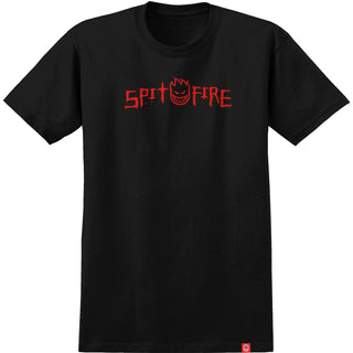 Spitfire Wheels Shirt Rough Scribble Black/Red