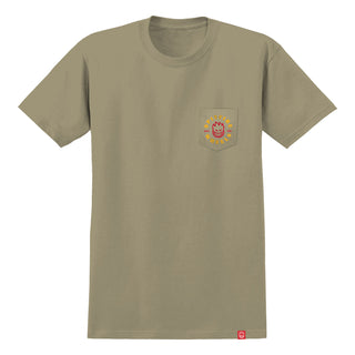 Spitfire Skateboard Wheels Shirt Bighead Classic Pocket Sand/Gold/Red
