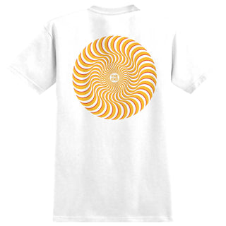 Spitfire Wheels Shirt Classic Swirl Overlay White/Yellow/Red