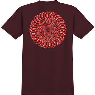 Spitfire Wheels Shirt Classic Swirl Overlay Burgundy/Red/White
