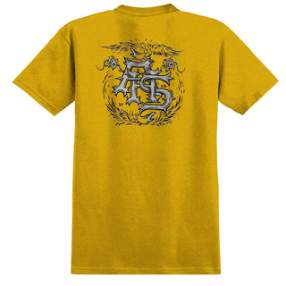 Anti Hero Skateboards Shirt Customs Heather Mustard