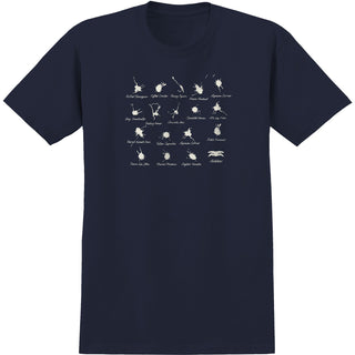 Anti Hero Skateboards Shirt Damn Pigeons Navy/Pale Yellow