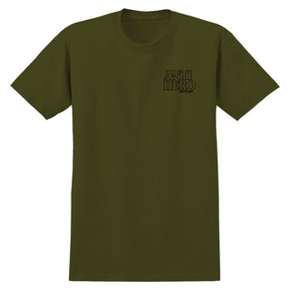 Anti Hero Skateboards Shirt Lil Blackhero Outline Green