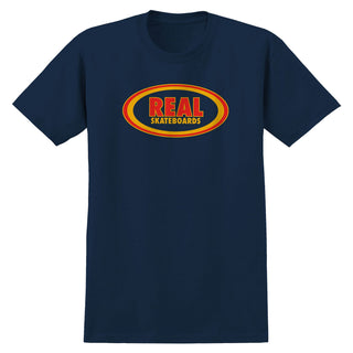 Real Skateboards Shirt Oval True Navy/Red/Gold