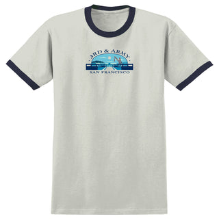 Real Skateboards Shirt 3rd And Army Natural/Navy