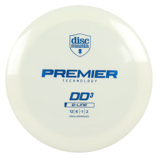 Discmania Disc Golf Premier Q-Line DD3 Distance Driver 12/6/-1/2 White/Blue 173 grams