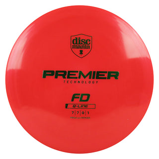 Discmania Disc Golf Premier Q-Line FD Fairway Driver 7/7/0/1 Red/Green 169 grams