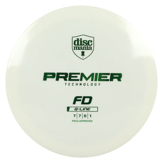 Discmania Disc Golf Premier Q-Line FD Fairway Driver 7/7/0/1 White/Green 171 grams