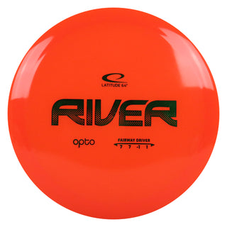 Latitude 64 Disc Golf Opto River Fairway Driver 7/7/-1/1 Orange/Green 170 grams