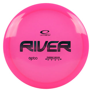 Latitude 64 Disc Golf Opto River Fairway Driver 7/7/-1/1 Pink/Turquoise 173 grams