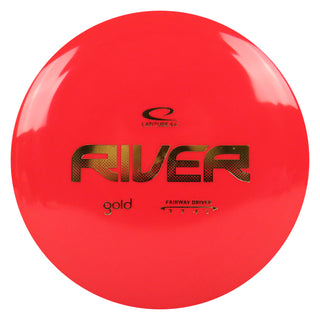 Latitude 64 Disc Golf Gold River Fairway Driver 7/7/-1/1 Red/Gold 175 grams