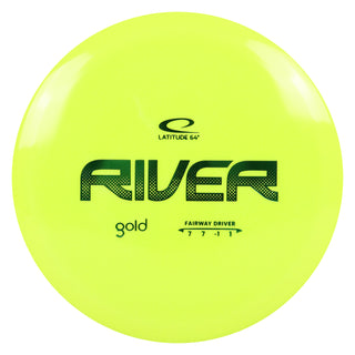 Latitude 64 Disc Golf Gold River Fairway Driver 7/7/-1/1 Yellow/Green 174 grams