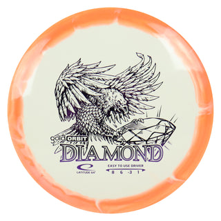 Latitude 64 Disc Golf Gold Orbit Diamond Fairway Driver 8/6/-3/1 Bright Orange/Purple 157 grams