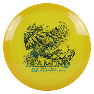Latitude 64 Disc Golf Opto Air Diamond Distance Driver 8/6/-3/1 Yellow/Turquoise 149 grams