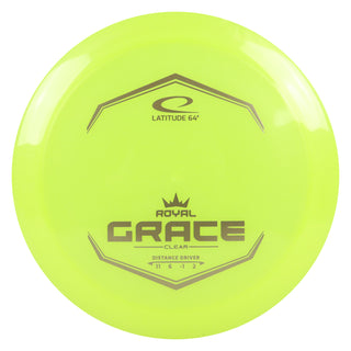 Latitude 64 Disc Golf Royal Clear Grace Distance Driver 11/6/-1/2 Yellow/Gold 173 grams