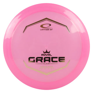 Latitude 64 Disc Golf Royal Clear Grace Distance Driver 11/6/-1/2 Pink/Gold 173 grams