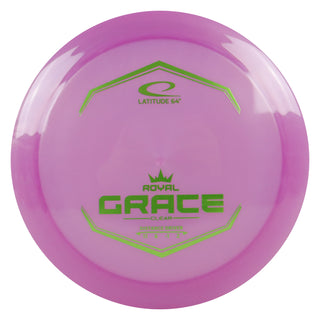 Latitude 64 Disc Golf Royal Clear Grace Distance Driver 11/6/-1/2 Purple/Olive 174 grams