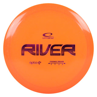 Latitude 64 Disc Golf Opto Air River Fairway Driver 7/7/-1/1 Orange/Purple 157 grams