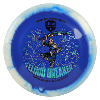 Discmania Disc Golf Gannon Buhr Horizon Premier Q-Line Cloud Breaker White Blue/Blue Waves 173 grams