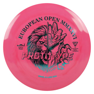 Discmania Disc Golf Prototype Swirl S-Line DD4 Distance Driver 13/5/0/3 Red/Turquoise 174 grams