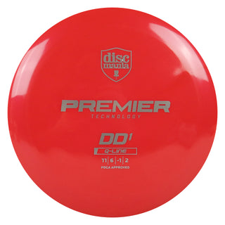 Discmania Disc Golf Premier Q-Line DD1 Distance Driver 11/6/-1/2 Red/Gold 171 grams