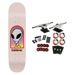 Alien Workshop Skateboard Complete Believe Hologram Pink 8.0" x 31.625"