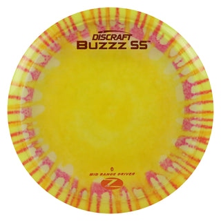 Discraft Disc Golf Z Line Fly Dye Buzzz SS Midrange Disc 5/4/-2/1 Yellow Splat/Orange 172g