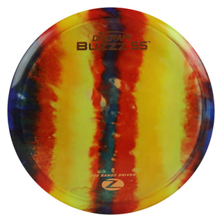 Discraft Disc Golf Z Line Fly Dye Buzzz SS Midrange Disc 5/4/-2/1 Yellow Red Blue/Bronze 171g
