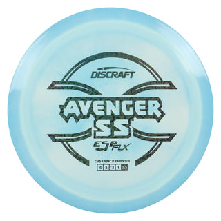 Discraft Disc Golf ESP FLX Avenger SS Distance Driver 10/5/-3/1 Light Blue/Black Prisms 170-172g