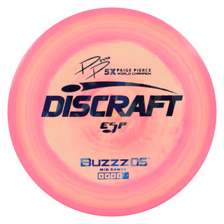 Discraft Disc Golf Paige Pierce ESP Buzzz OS Midrange 5/4/0/3 Peach Mango/Blue Camo 173g