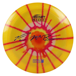 Discraft Disc Golf Paul McBeth Z Line Fly Dye Hades Distance Driver 12/6/-3/2 Orange Red/Blue Camo 173-174g