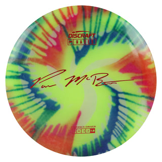 Discraft Disc Golf Paul McBeth Z Line Fly Dye Hades Distance Driver 12/6/-3/2 DayGlo Swirl/Red 170-172g