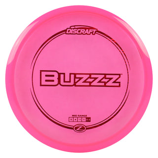 Discraft Disc Golf Z Line Buzzz Midrange Disc 5/4/-1/1 Pink/Red Lines 167-169g