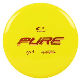 Latitude 64 Disc Golf Gold Pure Putter 3/3/-1-1 Gold/Orange 173 grams