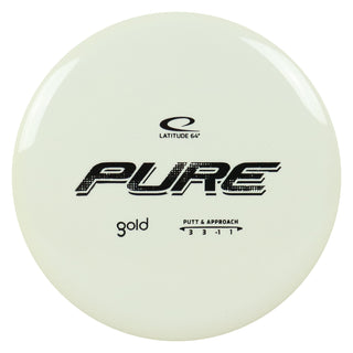 Latitude 64 Disc Golf Gold Pure Putter 3/3/-1-1 White/Black 176 grams