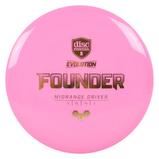 Discmania Disc Golf Evolution Neo Founder Midrange Disc 5/6/-4/1 Pink/Gold 175 grams
