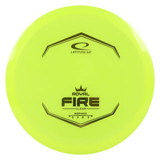 Latitude 64 Royal Clear Fire Midrange Disc 5/3/0/3 Yellow/Gold 173 grams