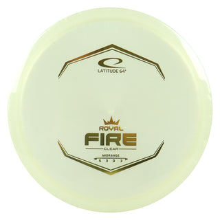 Latitude 64 Royal Clear Fire Midrange Disc 5/3/0/3 White/Gold 177 grams
