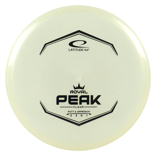 Latitude 64 Royal Clear Peak Putt and Approach 3/3/0/1 White/Black 173 grams