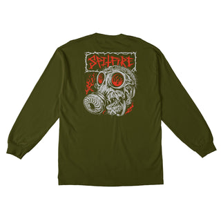 Spitfire Wheels Longsleeve Shirt Gas Mask Military Green
