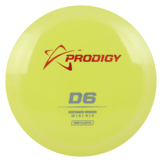 Prodigy Disc Golf 400 D6 Distance Driver 12/6/-3/2 Yellow/Red Shimmer/Grey 165 grams