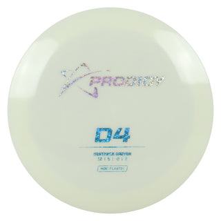 Prodigy Disc Golf 400 D4 Distance Driver 12/5/-2/2 White/Holo Shimmer/Blue Circles 167 grams