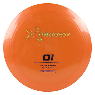 Prodigy Disc Golf 500 Ultra Soft D1 Distance Driver 12/5/0/4 Orange/Gold Prisms/Purple Dots 172 grams