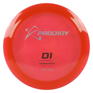 Prodigy Disc Golf 500 D1 Distance Driver 12/5/0/4 Clear Red/Holo Shimmer/Rose Gold 169 grams