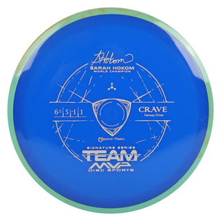 Axiom Disc Golf Sarah Hokom Neutron Crave Fairway Driver 6.5/5/-1/1 Dark Blue/Teal Blend 173 grams