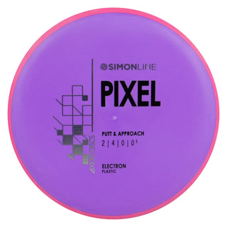 Axiom Disc Golf Simon Line Electron Lizotte Pixel Putter 2/4/0/0.5 Purple/Pink 170 grams