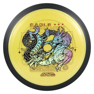 MVP Disc Golf Plasma Dimension Eagle McMahon Team Series Distance Driver 14.5/5/0/3 Yellow/Gold Holo 172 grams