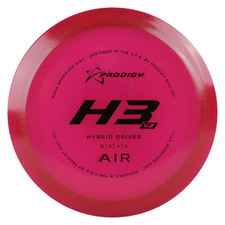 Prodigy Disc Golf Air H3 V2 Hybrid Driver 10/5/-1/1 Red/Black 163 grams