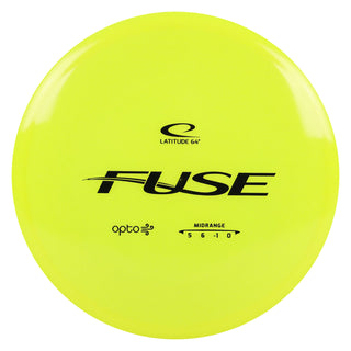 Latitude 64 Disc Golf Opto Air Fuse Midrange 5/6/-1/0 Yellow/Black 154 grams